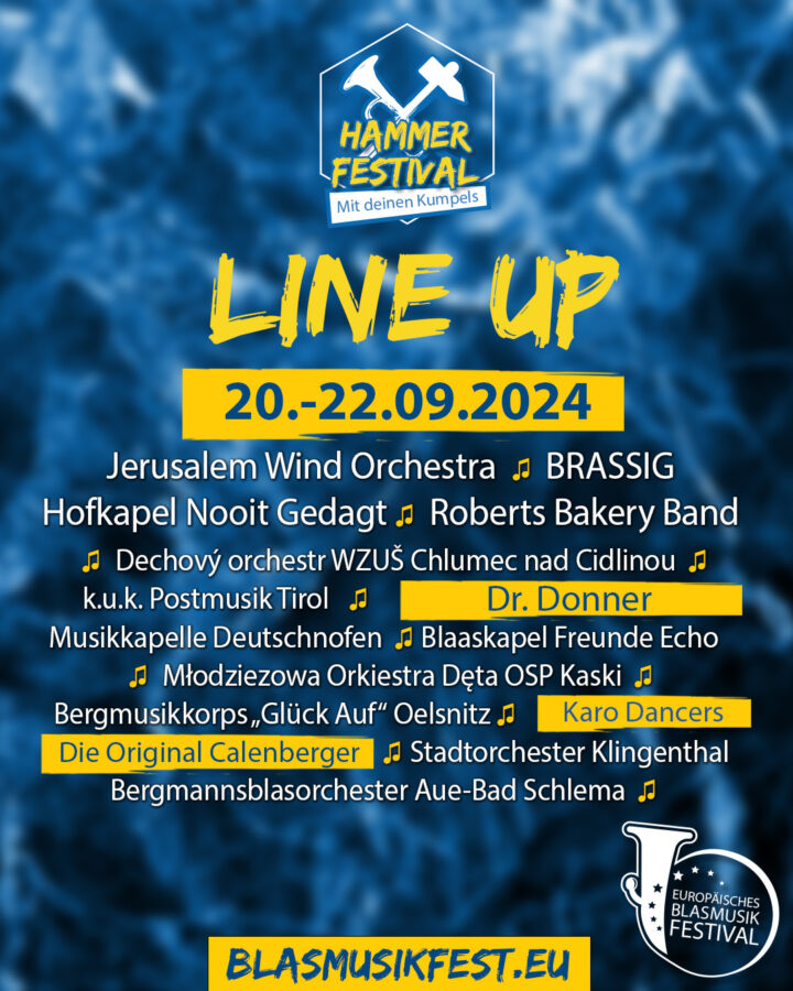 Programm zum Europäischen Blasmusikfestival 2024 Europäisches